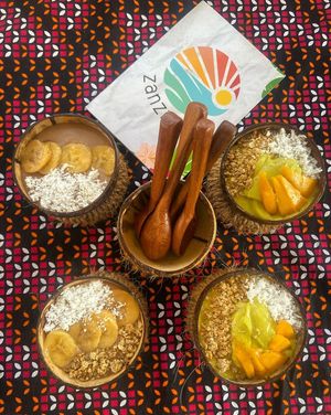 best smoothie bowls at zanzibowl in stone town at Zanzibowl in Zanzibar