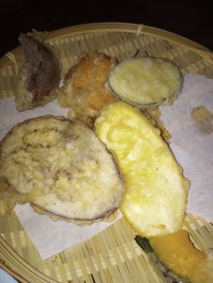 Vegetable tempura at Takumi Cuisine in Decatur