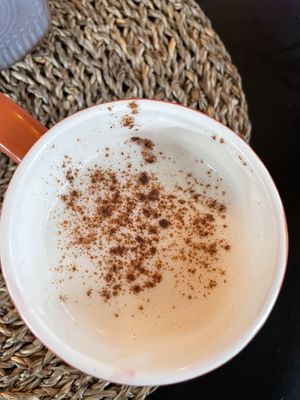 Unsweetened delicious soymilk chai  at Skybowl Cafe  in Seattle