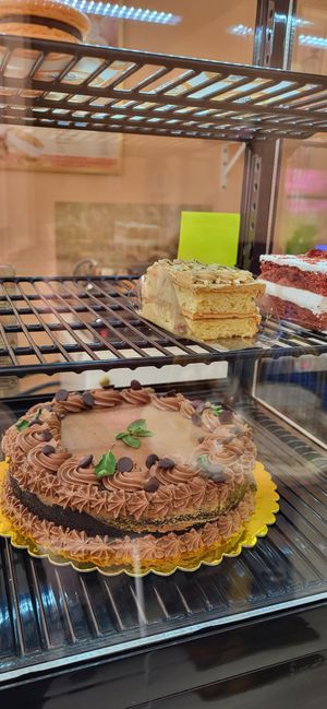 Vegan cakes and macarons at IJssalon Scoobs & Winstons in Alkmaar