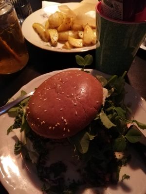 Green burger 🍔 at Cafe Ulla Terkelsen in Aalborg