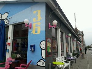 Store font at Cafe Ulla Terkelsen in Aalborg