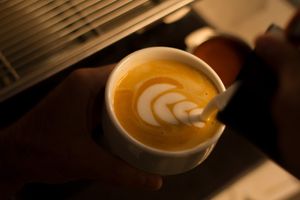 Oat flat white at Mitzi Coffee & Brunch in Barcelona