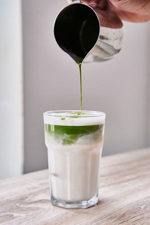 Matcha latte at Mitzi Coffee & Brunch in Barcelona