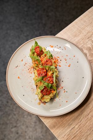 Avocado toast at Mitzi Coffee & Brunch in Barcelona