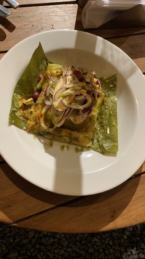 Vegan Tamal  at Mercado Municipal in Villa De Leyva