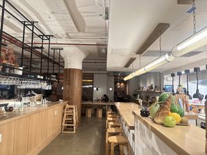 Full bar with seating, open kitchen   at ippudo V in Brooklyn