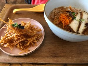 Ramen & side at ippudo V in Brooklyn