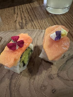 Papaya Sushi 🍣 Amazing   at ippudo V in Brooklyn