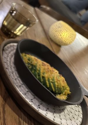 Skillet Avocado 🥑 with Vegan Cheese only $5  at ippudo V in Brooklyn
