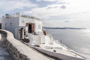 Authentic Greek cuisine, upscale, with views for days. Large vegan menu with enough options to please any palate    at Mia's Restaurant in Santorini