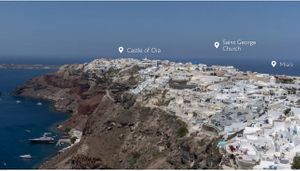 Authentic Greek cuisine, upscale, with views for days. Large vegan menu with enough options to please any palate.   at Mia's Restaurant in Santorini