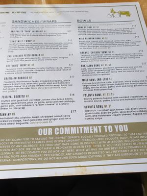 menu at Sage Bistro - Cloud Kitchen in Culver City