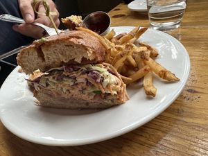 House-made tofu chickn - really delicious!  at Sage Bistro - Cloud Kitchen in Culver City