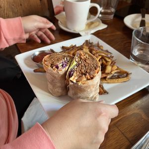 bbq jackfruit wrap #Veganuary at Sage Bistro - Cloud Kitchen in Culver City