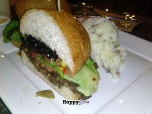 chipotle burger with potato salad at Sage Bistro - Cloud Kitchen in Culver City
