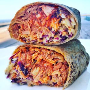 Vegan BBQ Pulled ‘Pork’ Jackfruit Burrito  at Sage Bistro - Cloud Kitchen in Culver City