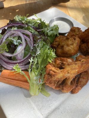 Buffalo Wing Salad. Ask for extra dressing  at Sage Bistro - Cloud Kitchen in Culver City