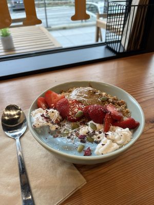 Blue Sky Mind Smoothie Bowl  at Land Studio and Cafe in Chilliwack