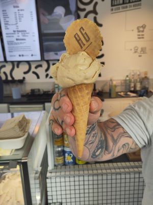 Biscoff cone at AL Gelato - Ormeau in Belfast
