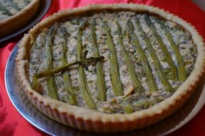 Asparagus quiche (catered) at Pacchamama in Lima