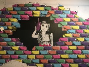 Beautiful artwork   at The Smoothie Room in Orlando