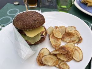Vegetable hamburger   at Cibo in Aosta