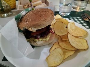 Vegan burger at Cibo in Aosta