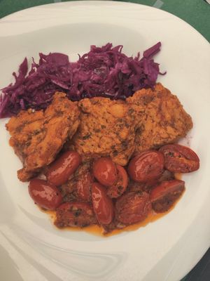 Soy pizzaiola at Cibo in Aosta