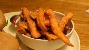 sweet potato fries at Veggie Grill by Next Level - Downtown in Seattle