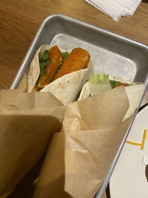 Buffalo chick’n wraps at Veggie Grill by Next Level - Downtown in Seattle