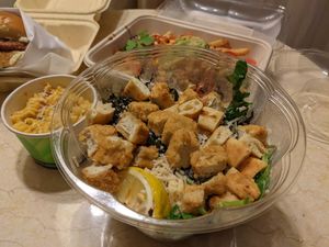 Kale salad with chkn at Veggie Grill by Next Level - Downtown in Seattle