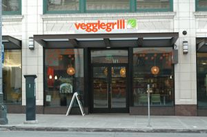 View of Veggie Grill from the street. at Veggie Grill by Next Level - Downtown in Seattle