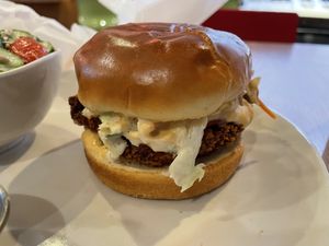Crispy crab cake  at Veggie Grill by Next Level - Downtown in Seattle