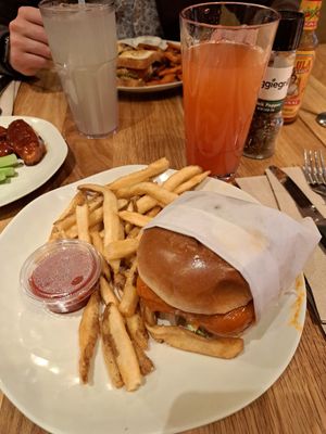 Buffalo Chicken Burger at Veggie Grill by Next Level - Downtown in Seattle