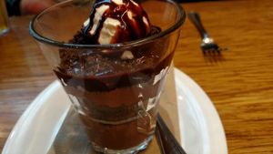 chocolate pudding parfait at Veggie Grill by Next Level - Downtown in Seattle