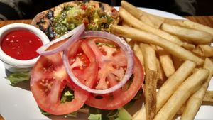 Grilling Chicken Sandwich at Veggie Grill by Next Level - Downtown in Seattle