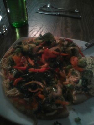 Veggie Pizza - delicious! at Veggie Grill by Next Level - Downtown in Seattle