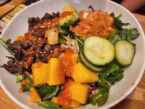 Kimchi "Steak" Bowl at Veggie Grill by Next Level - Downtown in Seattle