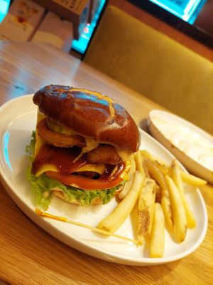 Maverick burger at Veggie Grill by Next Level - Downtown in Seattle