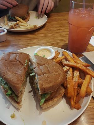 favorite Santa fe chickin sandwich  at Veggie Grill by Next Level - Downtown in Seattle
