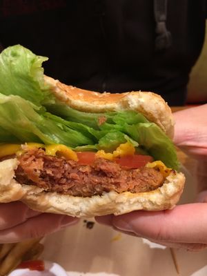 Beyond meat burger  at Veggie Grill by Next Level - Downtown in Seattle