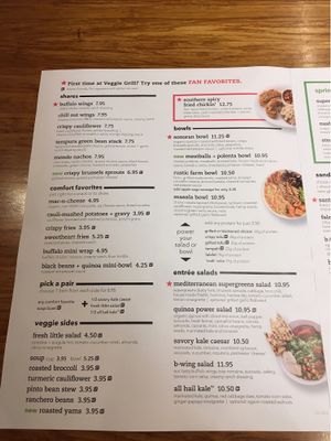 Menu 2 at Veggie Grill by Next Level - Downtown in Seattle