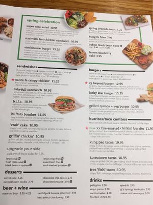 Menu 3 at Veggie Grill by Next Level - Downtown in Seattle
