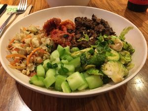 Bulgogi ‘beef’ bowl at Veggie Grill by Next Level - Downtown in Seattle