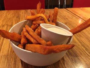 Sweet Potato fries with Sriracha Ranch  at Veggie Grill by Next Level - Downtown in Seattle