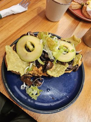 Mushroom toast (Specify vegan) at HASS Kitchen in Gainesville