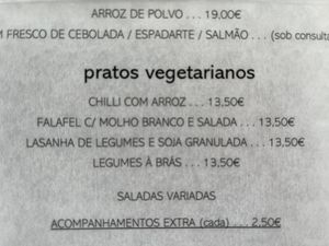 Ementa  at Sopas & Co - Maybe closed in Batalha