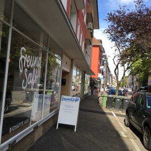 outside at FreundSaft in Freiburg