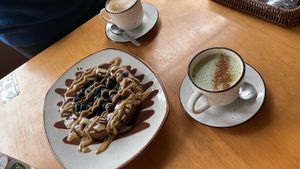 Waffles de quinua  at Raw Cafe in Lima